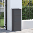 vidaXL Csomagzáró doboz tárolóval Antracit 44,5 x 29 x 110,5 cm Acél