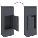 vidaXL Csomagzáró doboz tárolóval Antracit 44,5 x 29 x 110,5 cm Acél
