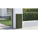 vidaXL Csomagzáró doboz tárolóval Oliva zöld 44,5 x 29 x 110,5 cm Acél