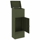 vidaXL Csomagzáró doboz tárolóval Oliva zöld 44,5 x 29 x 110,5 cm Acél