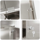 vidaXL Csomagzáró doboz Fekete 44.5 x 29 x 110.5 cm Rozsdamentes acél