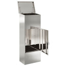 vidaXL Csomagzáró doboz Ezüst 44,5 x 29 x 110,5 cm Rozsdamentes acél