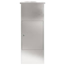 vidaXL Csomagzáró doboz Fekete 44.5 x 29 x 110.5 cm Rozsdamentes acél