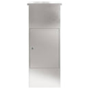 vidaXL Csomagzáró doboz Ezüst 44,5 x 29 x 110,5 cm Rozsdamentes acél