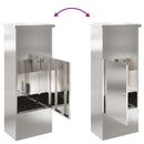 vidaXL Csomagzáró doboz Fekete 44.5 x 29 x 110.5 cm Rozsdamentes acél