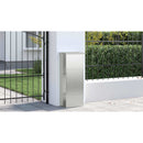 vidaXL Csomagzáró doboz Fekete 44,5 x 29 x 110,5 cm Horganyzott acél