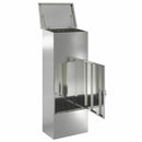 vidaXL Csomagzáró doboz Fekete 44,5 x 29 x 110,5 cm Horganyzott acél