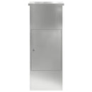 vidaXL Csomagzáró doboz Fekete 44,5 x 29 x 110,5 cm Horganyzott acél