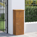 vidaXL Csomagzáró doboz Rozsdás 44,5 x 29 x 110,5 cm Időjárásálló acél