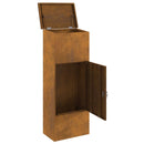 vidaXL Csomagzáró doboz Rozsdás 44,5 x 29 x 110,5 cm Időjárásálló acél