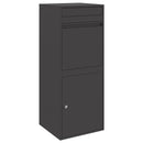 vidaXL Csomagzáró doboz tárolóval ajtóval Fekete 41 x 38 x 103 cm Acél