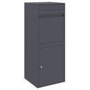 vidaXL Csomagzáró doboz tárolóval Antracit 41 x 38 x 103 cm Acél