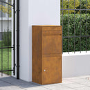 vidaXL Csomagzáró doboz Rozsdás 41 x 38 x 103 cm Időjárásálló acél