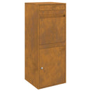 vidaXL Csomagzáró doboz Rozsdás 41 x 38 x 103 cm Időjárásálló acél