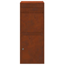 vidaXL Csomagzáró doboz Rozsdás 41 x 38 x 103 cm Időjárásálló acél