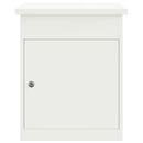 vidaXL Csomagzáró doboz tárolóval ajtóval Fehér 47,5 x 38 x 59 cm Acél