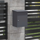 vidaXL Csomagzáró doboz tárolóval Antracit 47.5 x 38 x 59 cm Acél