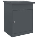 vidaXL Csomagzáró doboz tárolóval Antracit 47.5 x 38 x 59 cm Acél