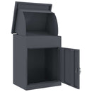 vidaXL Csomagzáró doboz tárolóval Antracit 47.5 x 38 x 59 cm Acél