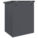 vidaXL Csomagzáró doboz tárolóval Antracit 47.5 x 38 x 59 cm Acél