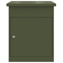 vidaXL Csomagzáró doboz tárolóval Oliva zöld 47.5 x 38 x 59 cm Acél