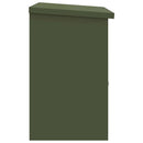 vidaXL Csomagzáró doboz tárolóval Oliva zöld 47.5 x 38 x 59 cm Acél