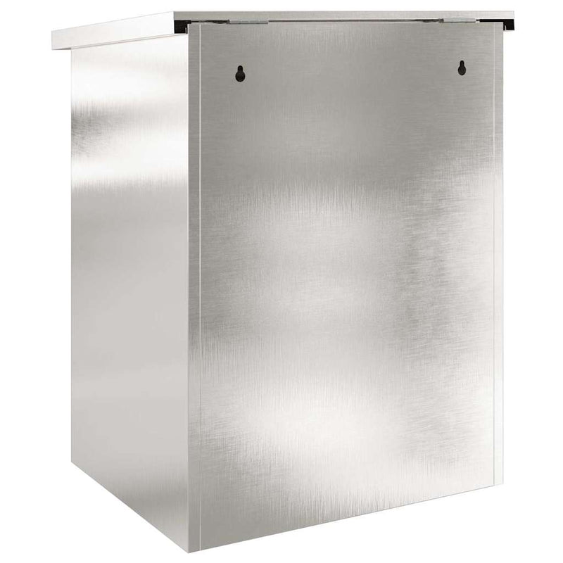 vidaXL Csomagzáró doboz Fekete 44 x 35 x 59 cm Rozsdamentes acél