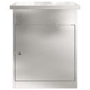 vidaXL Csomagzáró doboz Fekete 44 x 35 x 59 cm Rozsdamentes acél