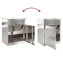 vidaXL Csomagzáró doboz Fekete 44 x 35 x 59 cm Rozsdamentes acél