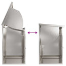 vidaXL Csomagzáró doboz Fekete 44 x 35 x 59 cm Rozsdamentes acél