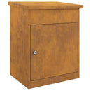 vidaXL Csomagzáró doboz Rozsdás 44 x 35 x 59 cm időjárásálló acél