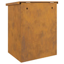 vidaXL Csomagzáró doboz Rozsdás 47,5 x 38 x 59 cm Időjárásálló acél