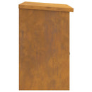 vidaXL Csomagzáró doboz Rozsdás 47,5 x 38 x 59 cm Időjárásálló acél