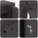 vidaXL postaláda Fekete 30 x 23 x 55 cm Acél