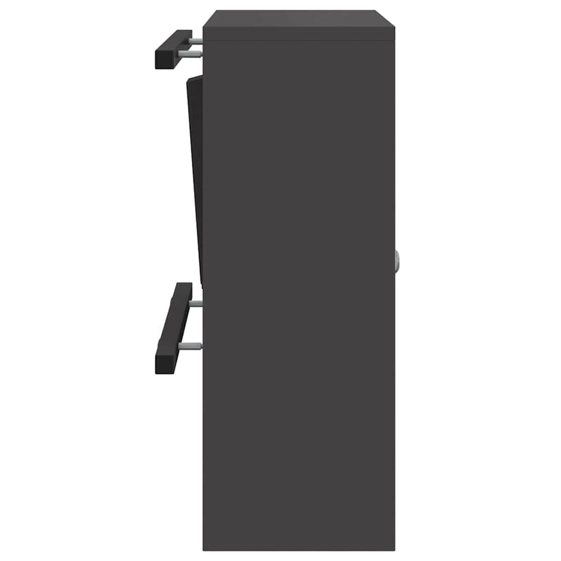 vidaXL postaláda Fekete 30 x 23 x 55 cm Acél