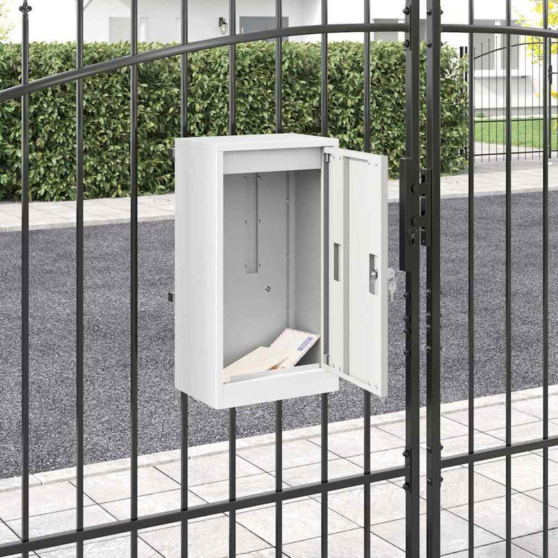 vidaXL postaláda Fehér 30 x 23 x 55 cm Acél