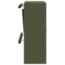 vidaXL postaláda Oliva zöld 30 x 23 x 55 cm Acél