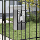 vidaXL postaláda Fekete 30 x 23 x 55 cm Rozsdamentes acél