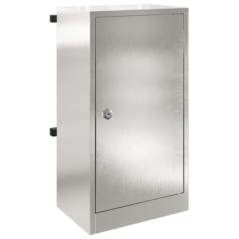 vidaXL postaláda Fekete 30 x 23 x 55 cm Rozsdamentes acél