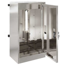 vidaXL postaláda Fekete 30 x 23 x 55 cm Rozsdamentes acél