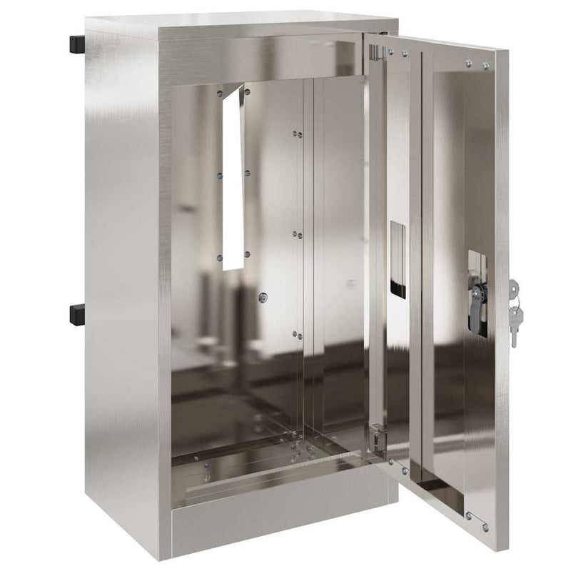 vidaXL postaláda Fekete 30 x 23 x 55 cm Rozsdamentes acél