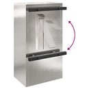 vidaXL postaláda Fekete 30 x 23 x 55 cm Rozsdamentes acél