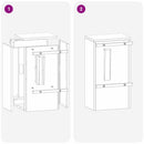 vidaXL postaláda tárolóval Fekete 30 x 20 x 55 cm Horganyzott acél