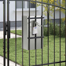 vidaXL postaláda Fekete 30 x 23 x 55 cm Horganyzott acél