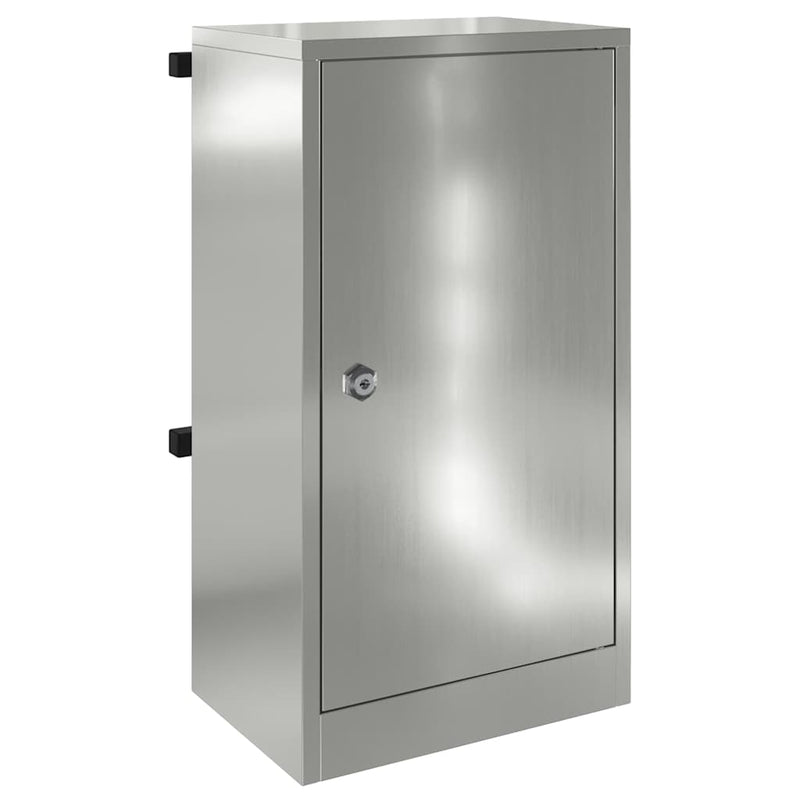 vidaXL postaláda Fekete 30 x 23 x 55 cm Horganyzott acél