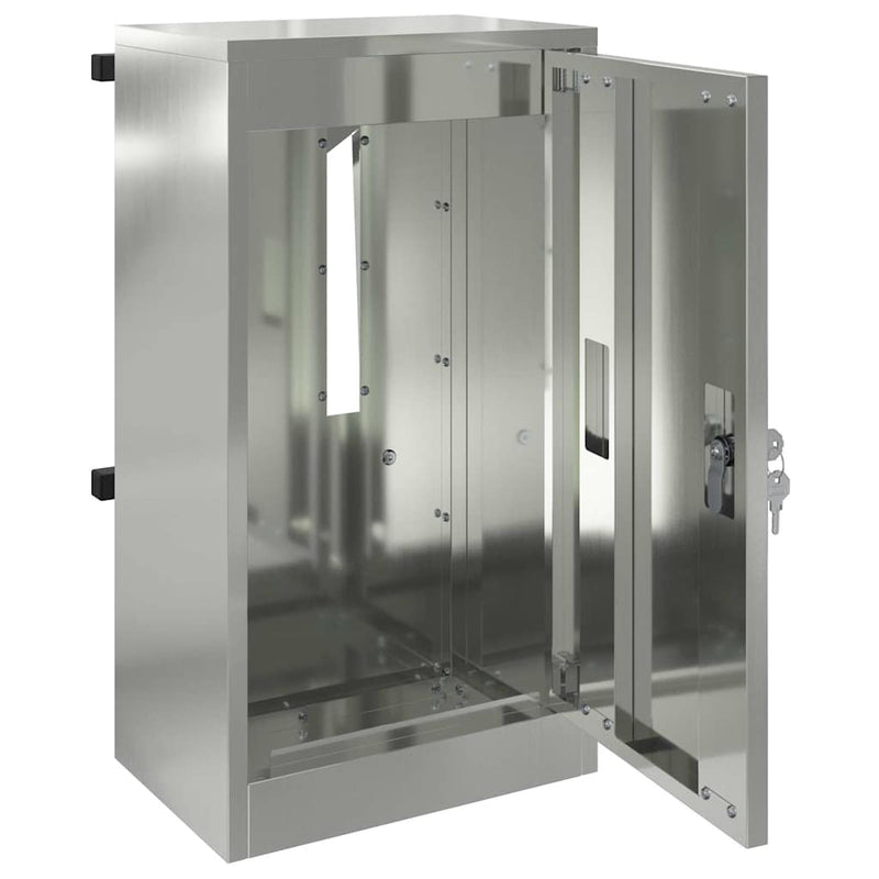 vidaXL postaláda Fekete 30 x 23 x 55 cm Horganyzott acél