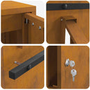 vidaXL postaláda Rozsdás 30 x 23 x 55 cm időjárásálló acél