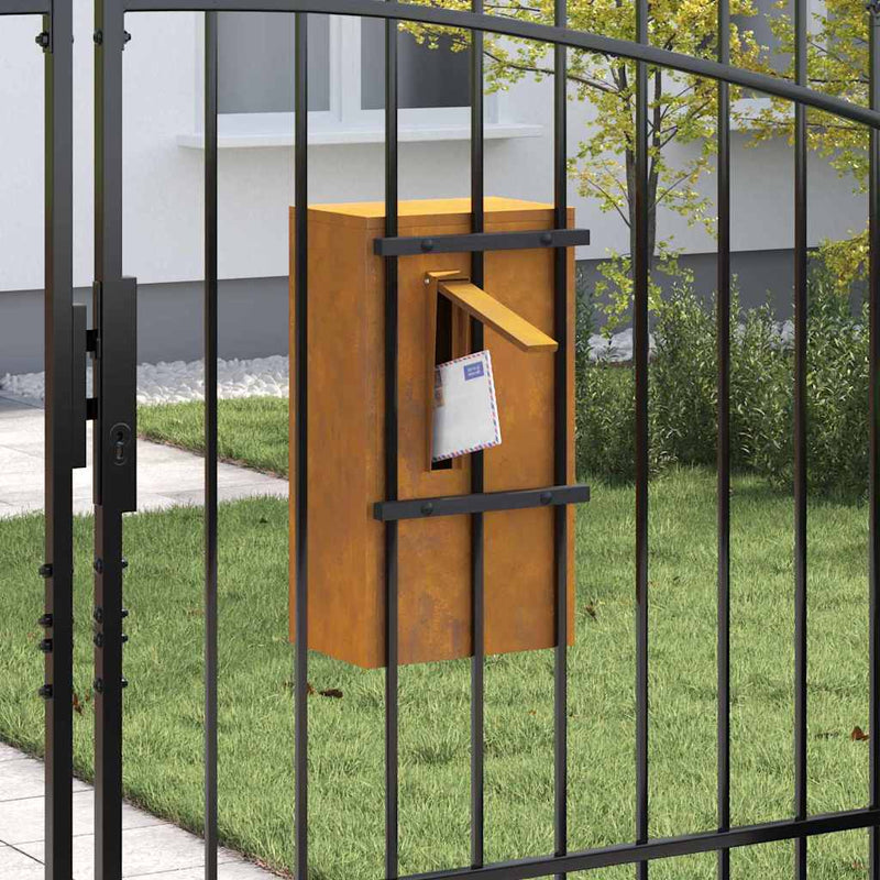 vidaXL postaláda Rozsdás 30 x 23 x 55 cm időjárásálló acél