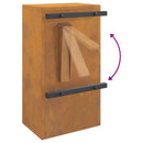 vidaXL postaláda Rozsdás 30 x 23 x 55 cm időjárásálló acél