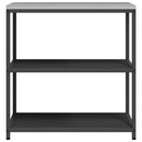 vidaXL Konyhai tárolópolc polcokkal tárolóval Fekete Acél